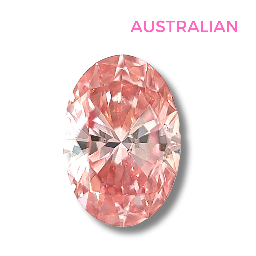 0.28 Carat Fancy Intense Pink Argyle Oval Diamond | Investment 