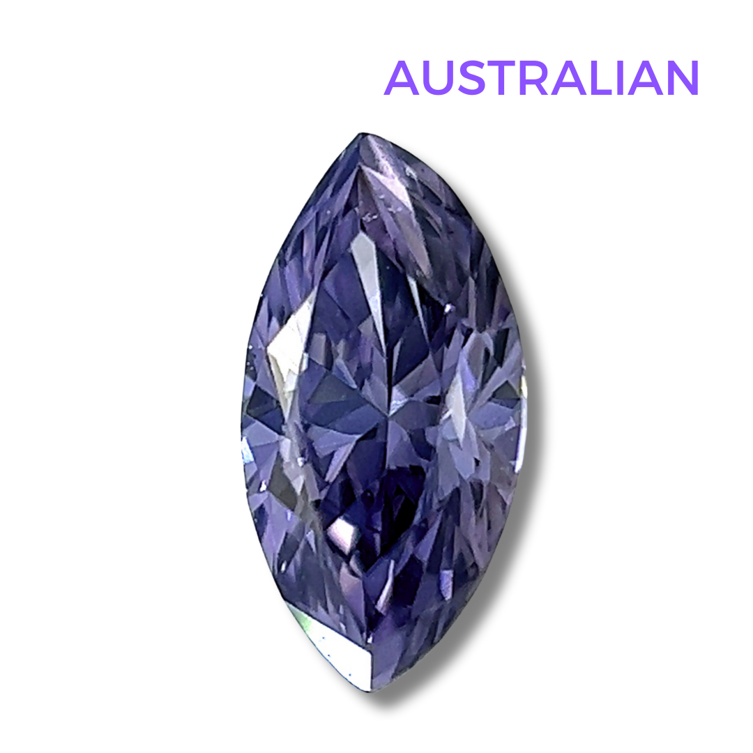 0.17 VVS2 Fancy Gray-Violet Marquise | Australian