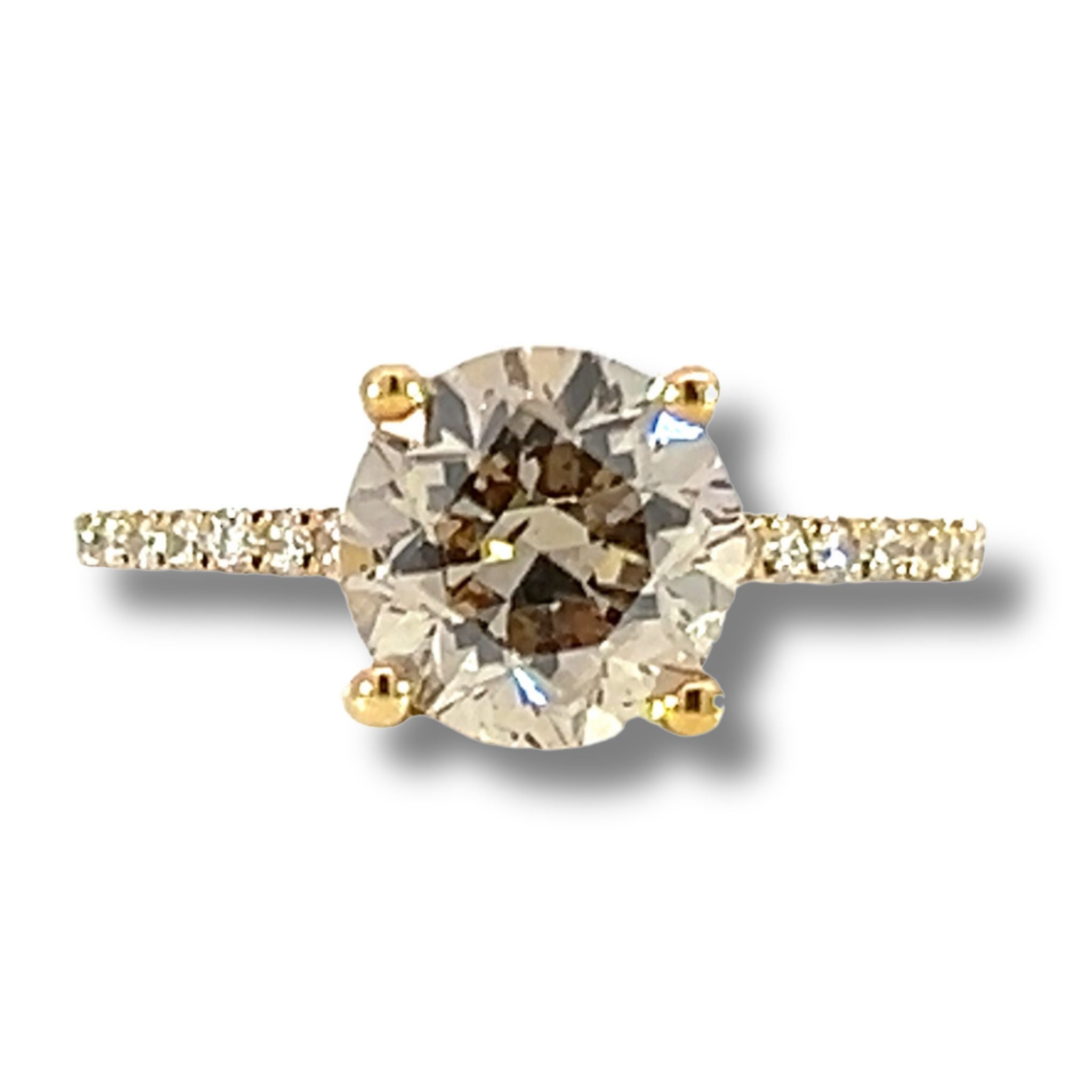 2.32 Carat Champagne Diamond Ring